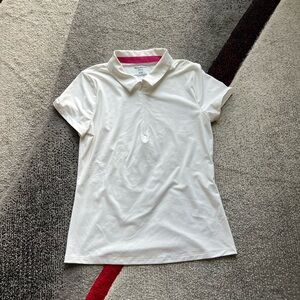 Tommy Bahama Active White Polo Athleisure Golf Top
